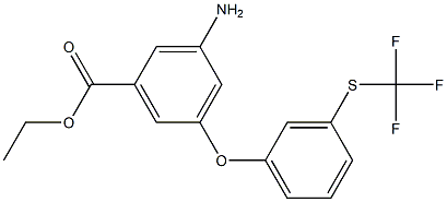 ETHYL 3-AMINO-5-(3-[(TRIFLUOROMETHYL)THIO]PHENOXY)BENZOATE Struktur