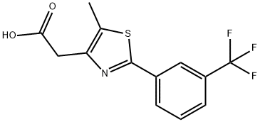 2-(5-METHYL-2-[3-(TRIFLUOROMETHYL)PHENYL]-1,3-THIAZOL-4-YL)ACETIC ACID Struktur