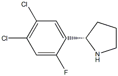 (2S)-2-(4,5-DICHLORO-2-FLUOROPHENYL)PYRROLIDINE Struktur