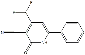 3-CYANO-4-DIFLUOROMETHYL-6-PHENYL-2(1H)-PYRIDONE Struktur