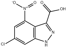 6-CHLORO-4-NITRO-1H-INDAZOLE-3-CARBOXYLIC ACID Struktur