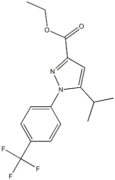 5-ISOPROPYL-1-(4-TRIFLUOROMETHYL-PHENYL)-1H-PYRAZOLE-3-CARBOXYLIC ACID ETHYL ESTER Struktur