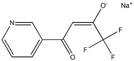 SODIUM (2E)-1,1,1-TRIFLUORO-4-OXO-4-PYRIDIN-3-YLBUT-2-EN-2-OLATE Struktur