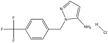 1-[4-(TRIFLUOROMETHYL)BENZYL]-1H-PYRAZOL-5-AMINE HYDROCHLORIDE Struktur