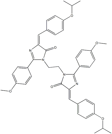 (E)-4-(4-ISOPROPOXYBENZYLIDENE)-1-(2-((Z)-4-(4-ISOPROPOXYBENZYLIDENE)-2-(4-METHOXYPHENYL)-5-OXO-4,5-DIHYDROIMIDAZOL-1-YL)ETHYL)-2-(4-METHOXYPHENYL)-1H-IMIDAZOL-5(4H)-ONE Struktur