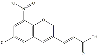 (2E)-3-(6-CHLORO-8-NITRO-2H-CHROMEN-3-YL)ACRYLIC ACID Struktur