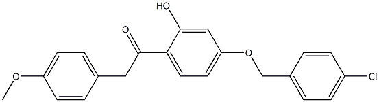 1-(4-(4-CHLOROBENZYLOXY)-2-HYDROXYPHENYL)-2-(4-METHOXYPHENYL)ETHANONE Struktur