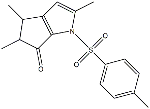 2,4,5-TRIMETHYL-1-(TOLUENE-4-SULFONYL)-4,5-DIHYDRO-1H-CYCLOPENTA[B]PYRROL-6-ONE Struktur