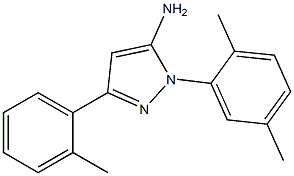 1-(2,5-DIMETHYLPHENYL)-3-(2-METHYLPHENYL)-1H-PYRAZOL-5-AMINE Struktur