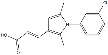 (2E)-3-[1-(3-CHLOROPHENYL)-2,5-DIMETHYL-1H-PYRROL-3-YL]ACRYLIC ACID Struktur