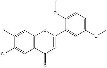 6-CHLORO-2',5'-DIMETHOXY-7-METHYLFLAVONE Struktur