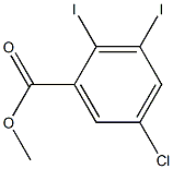 METHYL 5-CHLORO-2,3-DIIODOBENZOATE Struktur