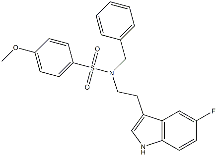 N-BENZYL-N-[2-(5-FLUORO-1H-INDOL-3-YL)ETHYL]-4-METHOXYBENZENESULFONAMIDE Struktur