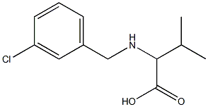 2-[(3-CHLOROBENZYL)AMINO]-3-METHYLBUTANOIC ACID Struktur