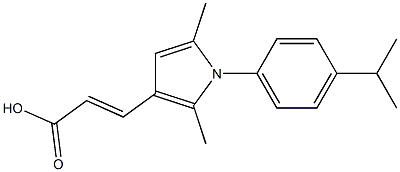 (2E)-3-[1-(4-ISOPROPYLPHENYL)-2,5-DIMETHYL-1H-PYRROL-3-YL]ACRYLIC ACID Struktur