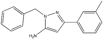 1-BENZYL-3-(3-METHYLPHENYL)-1H-PYRAZOL-5-AMINE Struktur