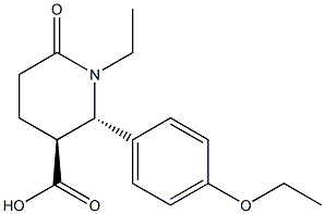 (2S,3S)-2-(4-ETHOXYPHENYL)-1-ETHYL-6-OXOPIPERIDINE-3-CARBOXYLIC ACID Struktur