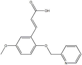 (2E)-3-[5-METHOXY-2-(PYRIDIN-2-YLMETHOXY)PHENYL]ACRYLIC ACID Struktur