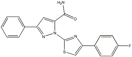 1-[4-(4-FLUOROPHENYL)-1,3-THIAZOL-2-YL]-3-PHENYL-1H-PYRAZOL-5-YLFORMAMIDE Struktur