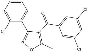 4-(3,5-DICHLOROBENZOYL)-3-(2-CHLOROPHENYL)-5-METHYLISOXAZOLE Struktur