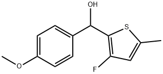 3-FLUORO-4-METHOXYPHENYL-(5-METHYL-2-THIENYL)METHANOL Struktur