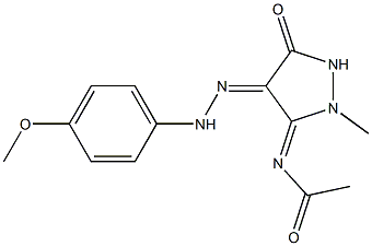 N-{(3Z,4E)-4-[(4-METHOXYPHENYL)HYDRAZONO]-2-METHYL-5-OXOPYRAZOLIDIN-3-YLIDENE}ACETAMIDE Struktur