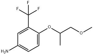 4-(2-METHOXY-1-METHYL-ETHOXY)-3-TRIFLUOROMETHYL-PHENYLAMINE Struktur