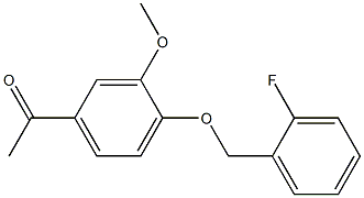 1-(4-[(2-FLUOROBENZYL)OXY]-3-METHOXYPHENYL)ETHANONE Struktur