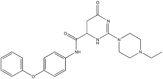 2-(4-ETHYLPIPERAZIN-1-YL)-6-OXO-N-(4-PHENOXYPHENYL)-3,4,5,6-TETRAHYDROPYRIMIDINE-4-CARBOXAMIDE Struktur