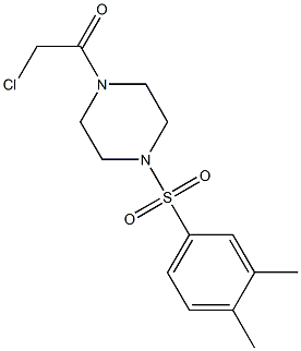 1-(CHLOROACETYL)-4-[(3,4-DIMETHYLPHENYL)SULFONYL]PIPERAZINE Struktur