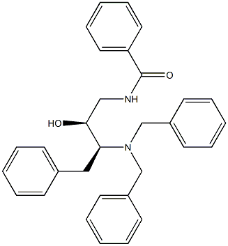 (2S,3S)-N-(3-DIBENZYLAMINO-2-HYDROXY-4-PHENYLBUTYL)BENZAMIDE Struktur