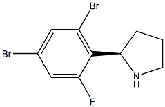 (2R)-2-(4,6-DIBROMO-2-FLUOROPHENYL)PYRROLIDINE Struktur