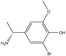 4-((1R)-1-AMINOETHYL)-2-BROMO-6-METHOXYPHENOL Struktur