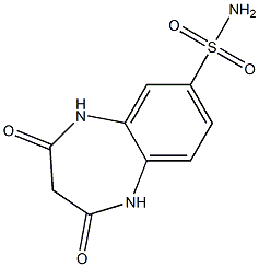 2,4-DIOXO-2,3,4,5-TETRAHYDRO-1H-1,5-BENZODIAZEPINE-7-SULFONAMIDE Struktur