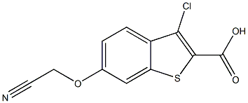 3-CHLORO-6-(CYANOMETHOXY)-1-BENZOTHIOPHENE-2-CARBOXYLIC ACID Struktur