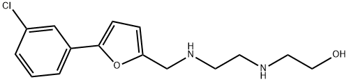 2-((2-(((5-(3-CHLOROPHENYL)-2-FURYL)METHYL)AMINO)ETHYL)AMINO)ETHANOL Struktur