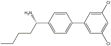 (1S)-1-[4-(3,5-DICHLOROPHENYL)PHENYL]PENTYLAMINE Struktur