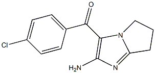 METHANONE, (2-AMINO-6,7-DIHYDRO-5H-PYRROLO[1,2-A]IMIDAZOL-3-YL)(4-CHLOROPHENYL)- Struktur