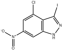 4-CHLORO-3-IODO-6-NITRO-1H-INDAZOLE Struktur