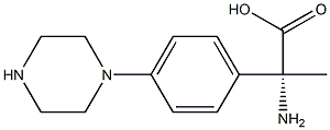 (2R)-2-AMINO-2-(4-PIPERAZINYLPHENYL)PROPANOIC ACID Struktur