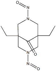 1,5-DIETHYL-3,7-DINITROSO-3,7-DIAZABICYCLO[3.3.1]NONAN-9-ONE Struktur