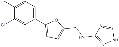 N-((5-(3-CHLORO-4-METHYLPHENYL)-2-FURYL)METHYL)-1H-1,2,4-TRIAZOL-3-AMINE Struktur