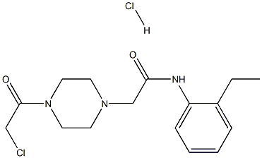 2-[4-(CHLOROACETYL)PIPERAZIN-1-YL]-N-(2-ETHYLPHENYL)ACETAMIDE HYDROCHLORIDE Struktur