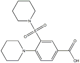 4-PIPERIDIN-1-YL-3-(PIPERIDIN-1-YLSULFONYL)BENZOIC ACID Struktur