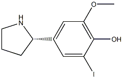 4-((2S)PYRROLIDIN-2-YL)-2-IODO-6-METHOXYPHENOL Struktur