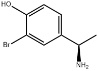 4-((1R)-1-AMINOETHYL)-2-BROMOPHENOL Struktur