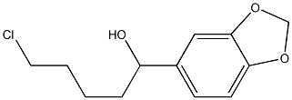 5-CHLORO-1-[3,4-(METHYLENEDIOXY)PHENYL]-1-PENTANOL Struktur