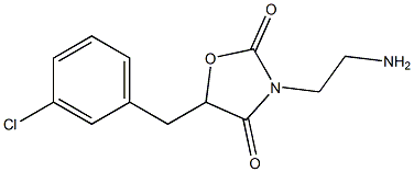 3-(2-AMINO-ETHYL)-5-(3-CHLORO-BENZYL)-OXAZOLIDINE-2,4-DIONE Struktur