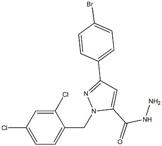 1-(2,4-DICHLOROBENZYL)-3-(4-BROMOPHENYL)-1H-PYRAZOLE-5-CARBOHYDRAZIDE Struktur