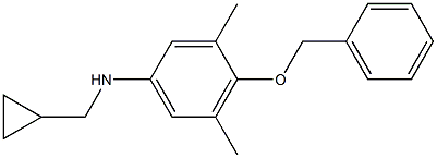 (1S)[3,5-DIMETHYL-4-(PHENYLMETHOXY)PHENYL]CYCLOPROPYLMETHYLAMINE Struktur